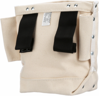 Canvas Tool Bag with Bolt-Pin Loops, 5 x 10 x 9 Inch, 0.85 lbs