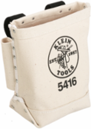 Canvas Tool Bag with Bolt-Pin Loops, 5 x 10 x 9 Inch, 0.85 lbs