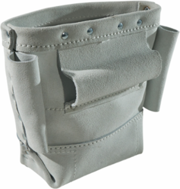 Leather Tool Bag with Bull-Pin Loop, 10 Inch Deep, Fits Belts up to 3 Inch