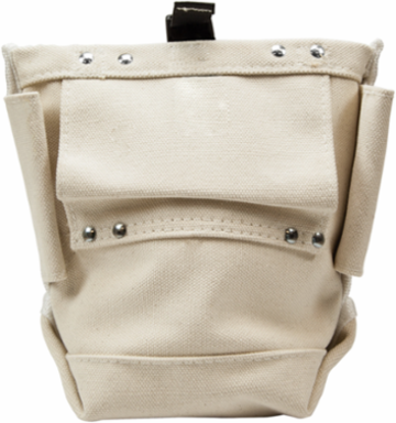 Canvas Tool Bag with 3 Pockets, 5 x 5 x 9 Inch, Loop Connection