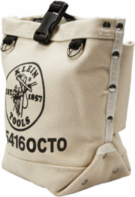 Canvas Tool Bag with 3 Pockets, 5 x 5 x 9 Inch, Loop Connection