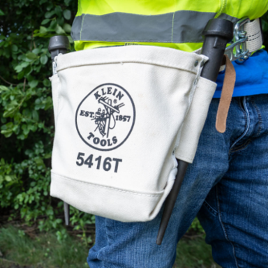 Bull-Pin and Bolt Tool Bag, Canvas, 5 x 10 x 9 Inch, 3 Pockets
