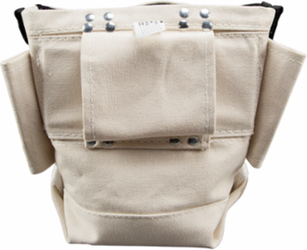Canvas Tool Pouch with Tunnel Connect, 5x10x9 Inch, Fits 3 Inch Belts