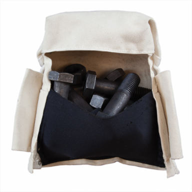 Canvas Tool Pouch with Tunnel Connect, 5x10x9 Inch, Fits 3 Inch Belts