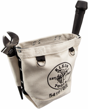 Canvas Tool Pouch with Tunnel Connect, 5x10x9 Inch, Fits 3 Inch Belts