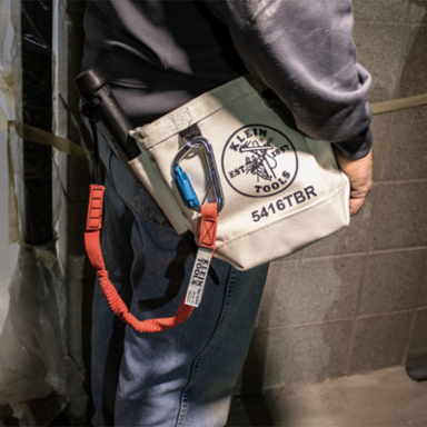 Canvas Tool Pouch with Tunnel Connect, 5x10x9 Inch, Fits 3 Inch Belts