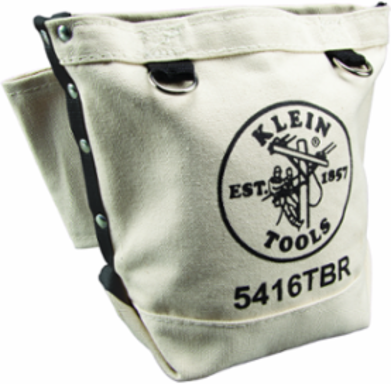 Canvas Tool Pouch with Tunnel Connect, 5x10x9 Inch, Fits 3 Inch Belts