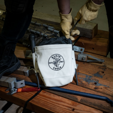 Top Closing Bolt Bag, 5 x 10 x 9 Inch, Heavy-Duty Canvas, Tunnel Connection