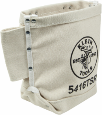 Canvas Tool Bag, Bull Pin & Bolt Bag with Drain Holes, 5 x 9 x 10 Inch