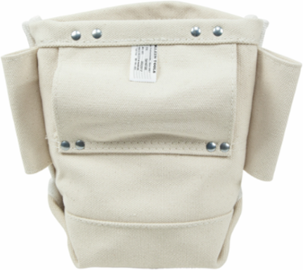 Canvas Tool Bag, Bull Pin & Bolt Bag with Drain Holes, 5 x 9 x 10 Inch