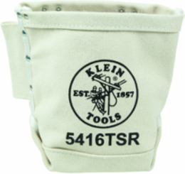 Canvas Tool Bag, Bull Pin & Bolt Bag with Drain Holes, 5 x 9 x 10 Inch