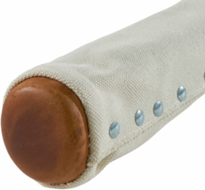Durable Canvas Electrode Bag with Leather Bottom, 15.5 Inch Depth, 0.25 lbs