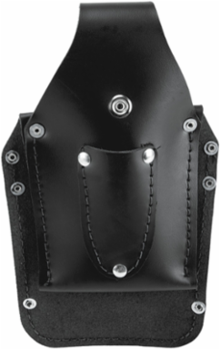 Leather Pocket Tool Pouch, 6 Pockets, 5.75x2.5x10 Inch, Snap Loop for Belt
