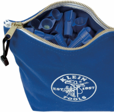 Canvas Zipper Bag Pouch, 10 Inch x 8 Inch x 3-1/2 Inch, Blue, No. 8 Canvas