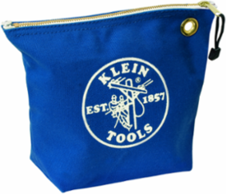 Canvas Zipper Bag Pouch, 10 Inch x 8 Inch x 3-1/2 Inch, Blue, No. 8 Canvas