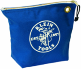 Canvas Zipper Bag Pouch, 10 Inch x 8 Inch x 3-1/2 Inch, Blue, No. 8 Canvas