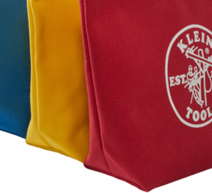 Canvas Zipper Pouches, 10 Inch x 8 Inch, 3-Pack (Red/Blue/Yellow)