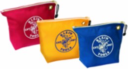 Canvas Zipper Pouches, 10 Inch x 8 Inch, 3-Pack (Red/Blue/Yellow)