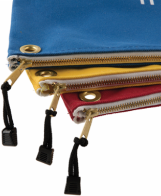 Large Canvas Zipper Tool Pouches - 18 Inch x 8 Inch x 3.5 Inch, Assorted Colors, 3-Pack