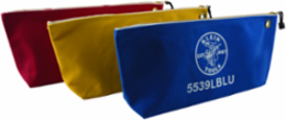 Large Canvas Zipper Tool Pouches - 18 Inch x 8 Inch x 3.5 Inch, Assorted Colors, 3-Pack