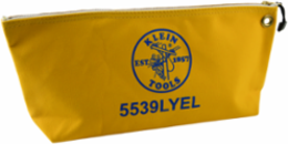Large Canvas Zipper Pouch 18 Inch Yellow, Wide-Bottom, Heavy-Duty Brass Zipper