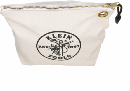 Canvas Zipper Tool Pouch, 10 Inch x 8 Inch x 3-1/2 Inch, Natural Color