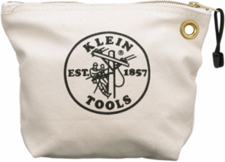 Canvas Zipper Tool Pouch, 10 Inch x 8 Inch x 3-1/2 Inch, Natural Color