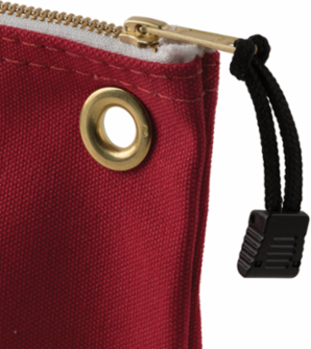 Canvas Zipper Tool Pouch, 10 Inch x 8 Inch x 3.5 Inch, Red
