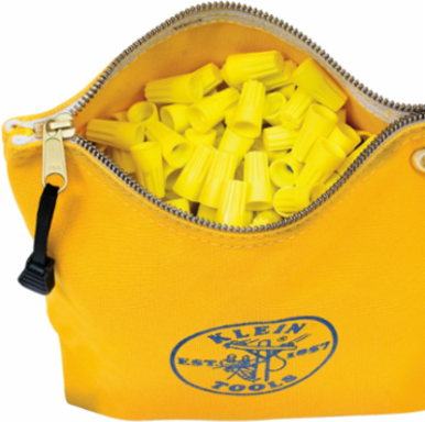 Canvas Zipper Tool Pouch 10 Inch Yellow, No. 8 Canvas, 4.5 L Capacity