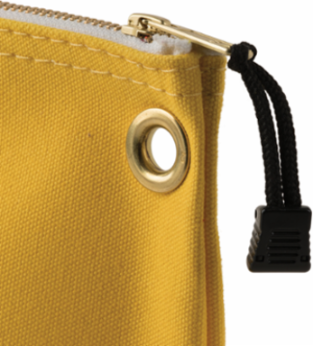 Canvas Zipper Tool Pouch 10 Inch Yellow, No. 8 Canvas, 4.5 L Capacity