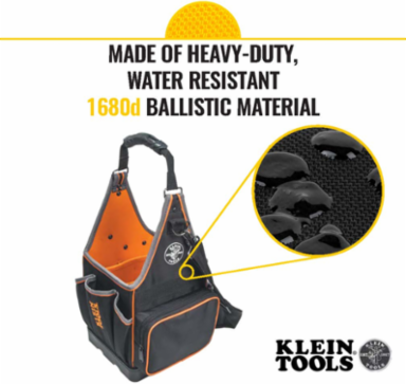Tradesman Pro™ Tool Tote, 20 Pockets, 8-3/4 Inch, 1680d Ballistic Weave