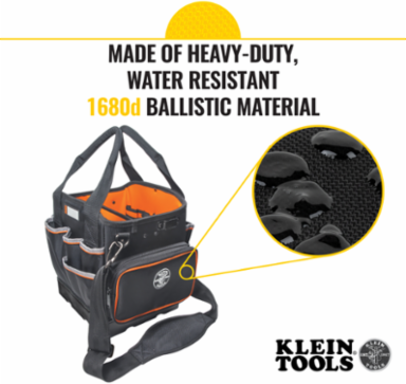Tradesman Pro™ Tool Tote 10 Inch, 40 Pockets, 1680d Ballistic Weave