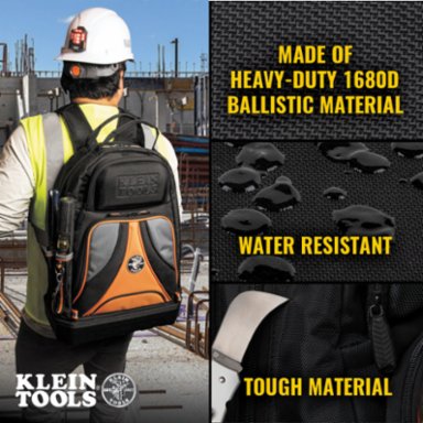 Tradesman Pro Tool Bag Backpack, 39 Pockets, 14 Inch, Water Resistant