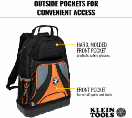 Tradesman Pro Tool Bag Backpack, 39 Pockets, 14 Inch, Water Resistant