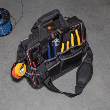 Tradesman Pro™ Lighted Tool Bag, 31 Pockets, 15 Inch, 1680d Ballistic Weave