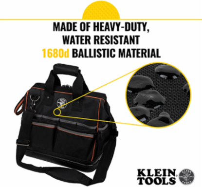 Tradesman Pro™ Lighted Tool Bag, 31 Pockets, 15 Inch, 1680d Ballistic Weave