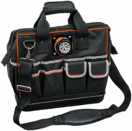 Tradesman Pro™ Lighted Tool Bag, 31 Pockets, 15 Inch, 1680d Ballistic Weave