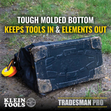 Tradesman Pro™ Wide-Open Tool Bag, 16 Inch, 42 Pockets, 1680d Ballistic Weave