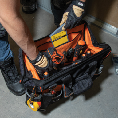 Tradesman Pro™ Wide-Open Tool Bag, 16 Inch, 42 Pockets, 1680d Ballistic Weave