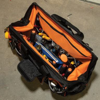 Tradesman Pro™ Wide-Open Tool Bag, 16 Inch, 42 Pockets, 1680d Ballistic Weave