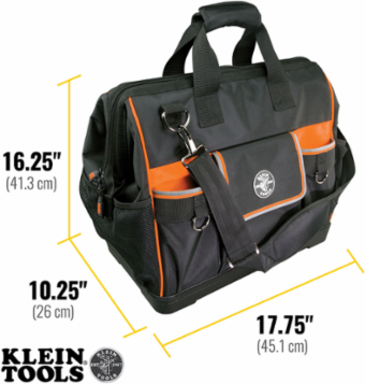 Tradesman Pro™ Wide-Open Tool Bag, 16 Inch, 42 Pockets, 1680d Ballistic Weave