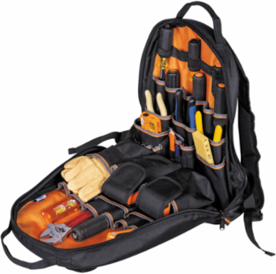 Tradesman Pro Tool Backpack, 35 Pockets, 17.5 Inch Height, Black