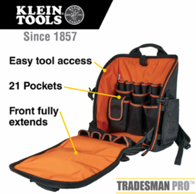 Tradesman Pro™ Tool Backpack, 21 Pockets, 745 cu in Capacity, 1680d Ballistic Weave