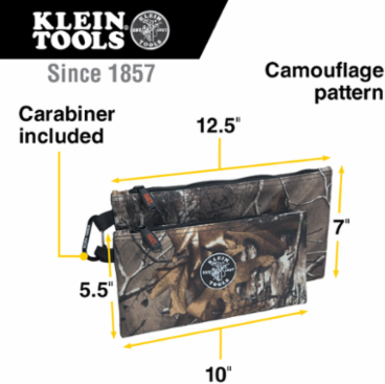 Camouflage Zipper Tool Pouches 12.5 Inch x 7 Inch & 10 Inch x 5.5 Inch