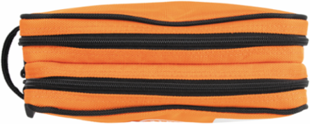 Double Zipper Bag, 10 x 6-Inch, Orange