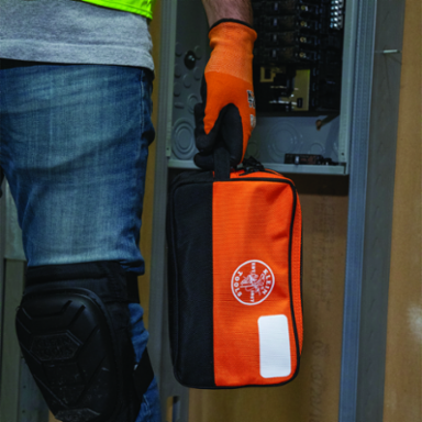 Double Zipper Bag, 10 x 6-Inch, Orange