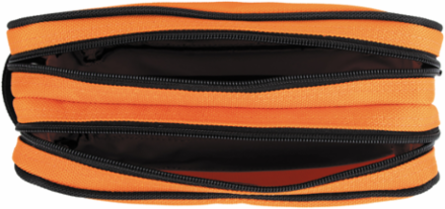 Double Zipper Bag, 10 x 6-Inch, Orange