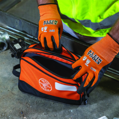 Double Zipper Bag, 10 x 6-Inch, Orange