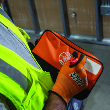 Double Zipper Bag, 10 x 6-Inch, Orange