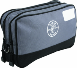 Double Zipper Bag, 12 x 7-Inch, Gray